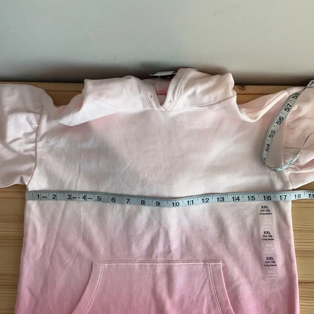 Gap KIDS Pink Dip Dye hooded sweatshirt XXL